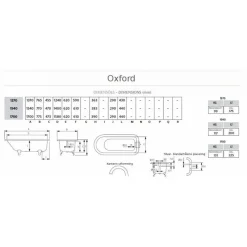 Badkar gjutjärn - Oxford med tassar, 154 cm