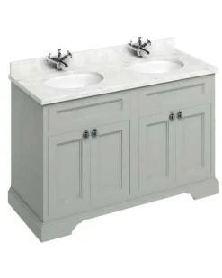 Badrumskommod dubbel Burlington - 130 cm dörr olivgrön