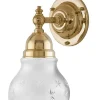 Badrumslampa - Adelborg mässing, slipat mattglas