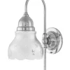 Badrumslampa - Ahlström 60 nickel, slipat mattglas