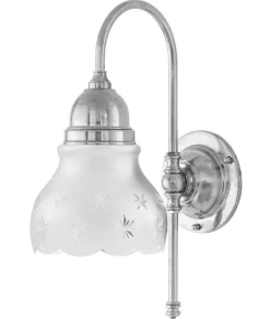 Badrumslampa - Ahlström 60 nickel, slipat mattglas