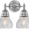 Badrumslampa - Bergman nickel, klarglas