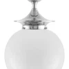 Badrumslampa - Dahlberg 100 nickel, stor klotskärm