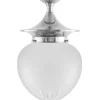 Badrumslampa - Dahlberg 100 nickel, mattglas droppe
