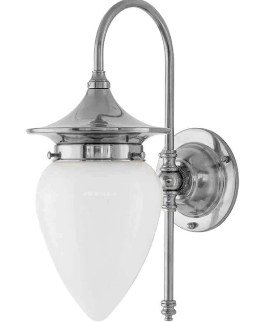 Badrumslampa - Fryxell nickel, opalvit