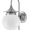 Badrumslampa - Fryxell nickel, opalvit klot