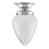 Badrumslampa - Lundkvist 80 nickel, mattdroppe