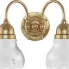 Badrumslampa - Stackelberg mässing, slipat mattglas