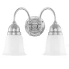 Badrumslampa - Stackelberg nickel opalvit klocka