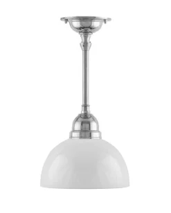 Badrumslampa - Taklampa Byströmpendel 60 nickel, halvsfär