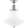 Badrumslampa - Taklampa Byström 100 nickel, klottrattskärm