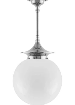 Badrumslampa - Taklampa Dahlbergspendel 100 nickel, stor klotskärm