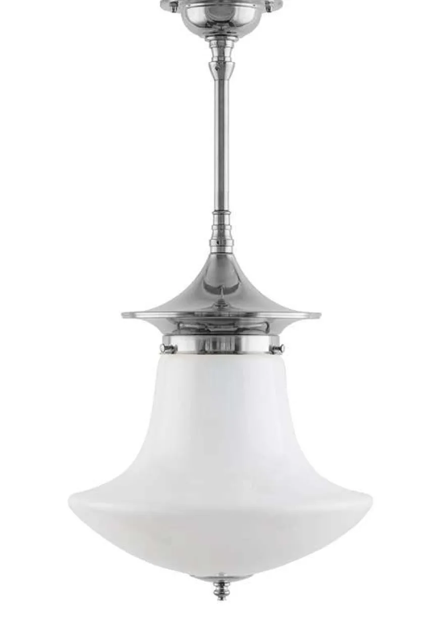 Badrumslampa - Taklampa Dahlbergspendel 100 nickel, klottrattskärm