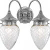 Badrumslampa - Tigerstedt nickel, klarglas