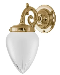 Badrumslampa - Topelius mässing, slipat mattglas