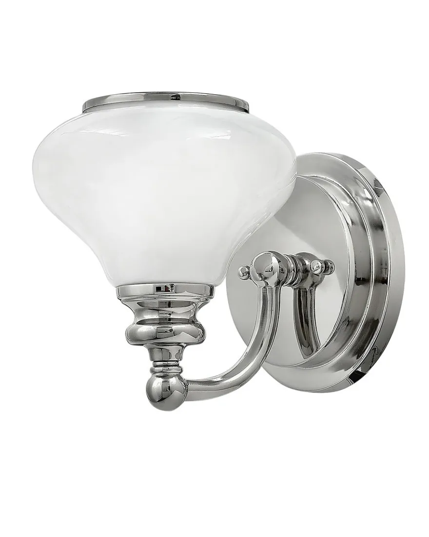 Badrumslampa - Vägglampa Frogmore krom/vit