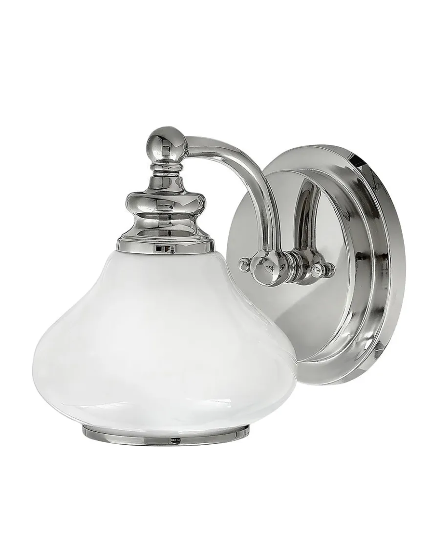 Badrumslampa - Vägglampa Frogmore krom/vit