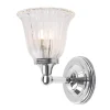 Badrumslampa - Vägglampa Truro krom/glas