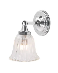 Badrumslampa - Vägglampa Truro krom/glas