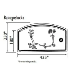 Bakugnslucka - Gjutjärn, för inmurning
