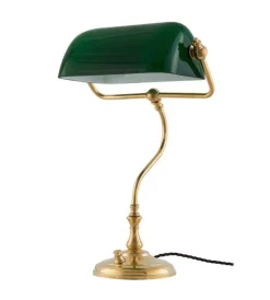 Bankirlampa Karlskrona (Mässing/Grön skärm)