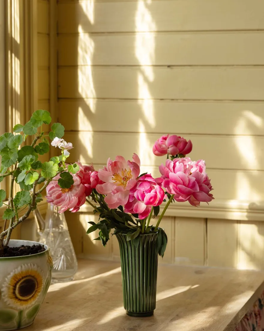 Bergs Potter Blomvas 1920-tal - Grön 12 cm