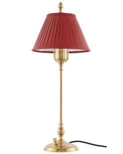 Bordslampa - Ankarcrona 50 cm mässing, röd skärm