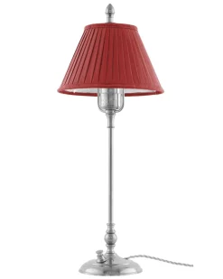 Bordslampa - Ankarcrona 50 cm nickel, röd skärm