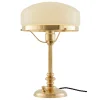 Bordslampa - Karlfeldt mässing, benvit skärm