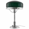 Bordslampa - Karlfeldt nickel, grön skärm