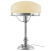 Bordslampa - Karlfeldt nickel, benvit skärm