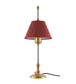 Bordslampa - Kellgren mässing, mörkröd skärm