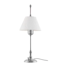 Bordslampa - Kellgren nickel, vit skärm