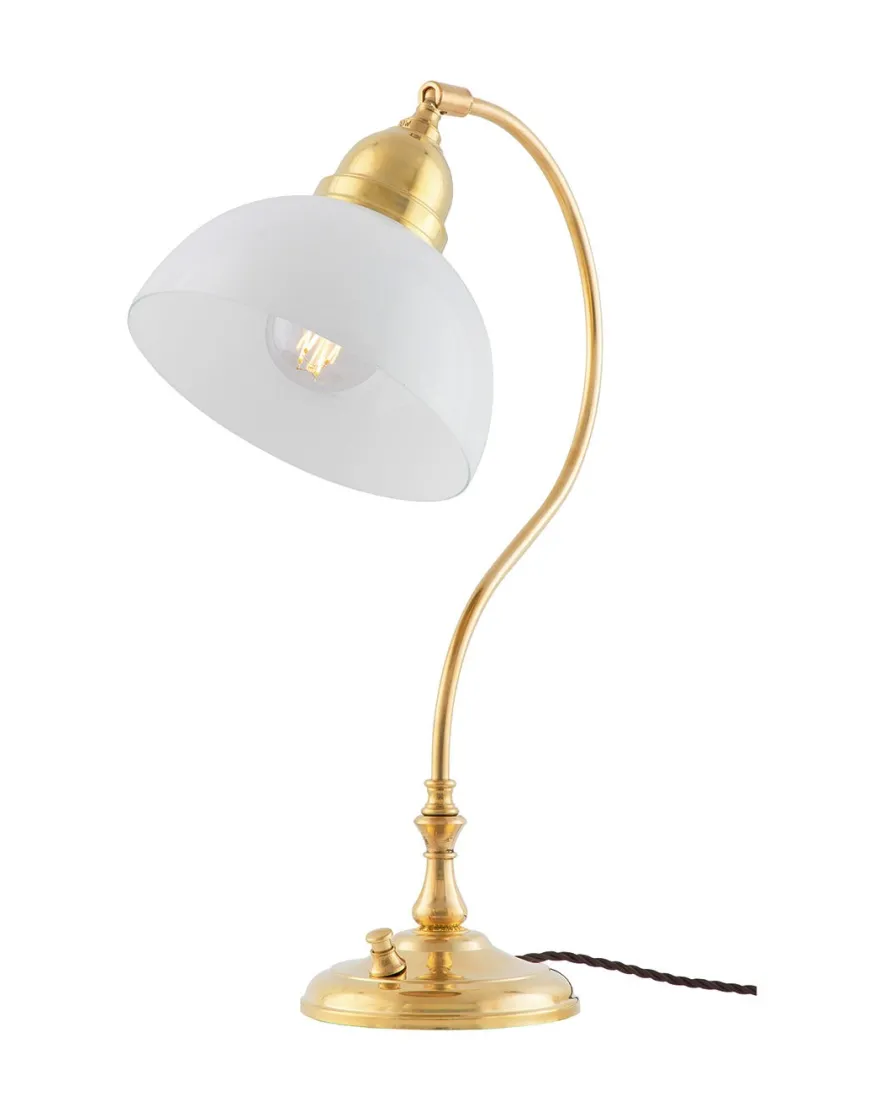 Bordslampa - Lagerlöf mässing, opalvit skärm