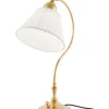Bordslampa - Lagerlöf mässing, vit tygskärm