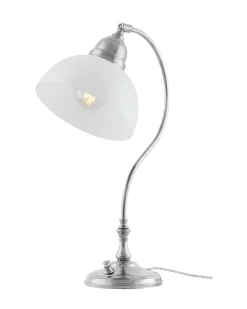 Bordslampa - Lagerlöf nickel med opalvit skärm