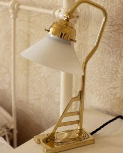 Bordslampa mässing - Modell 1900 med vit skärm