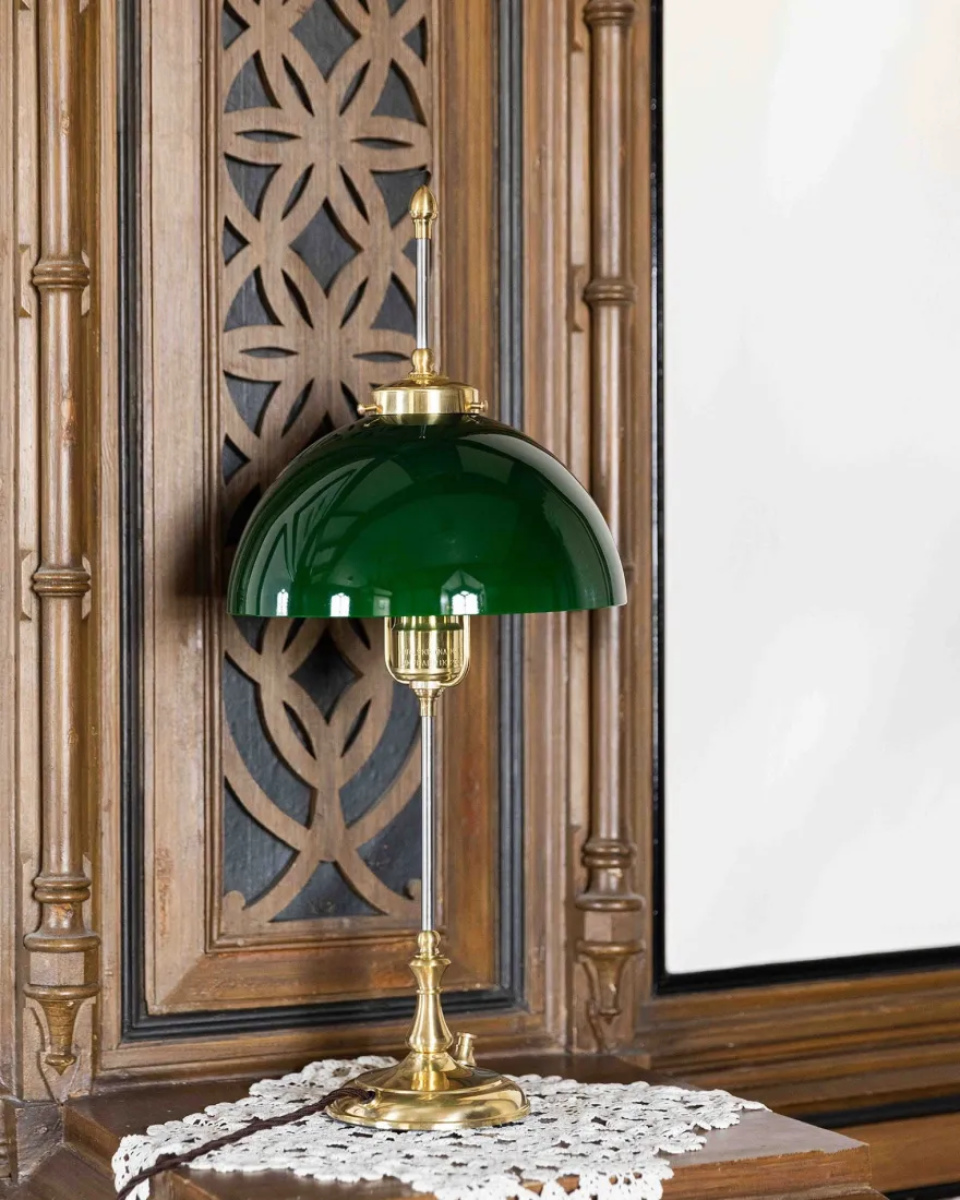 Bordslampa - Swedenborg mässing, grön skärm