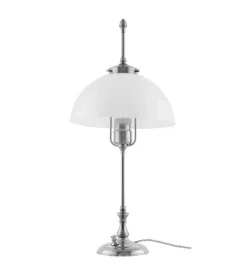 Bordslampa - Swedenborg nickel, vit skärm