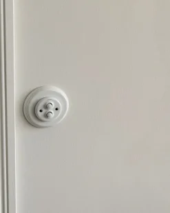 Dimmer dubbel tryckknapp vitt porslin - Fontini infällt
