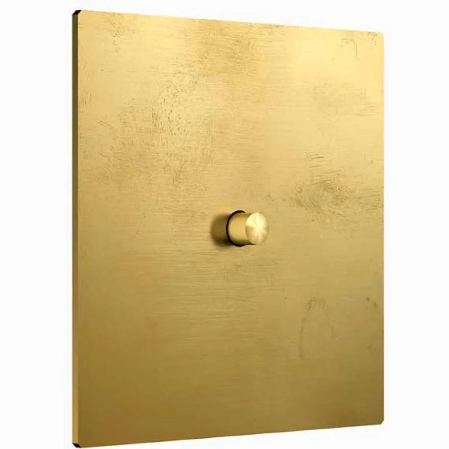 Dimmer kvadrat tryckknapp mässing - Fontini More-serien