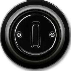Dimmer - Tryckknapp svart porslin - ABB Decento