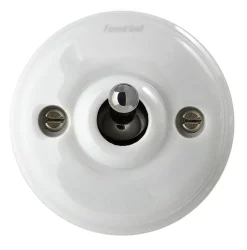 Dimmer vipp vitt porslin/krom - Fontini utanpåliggande