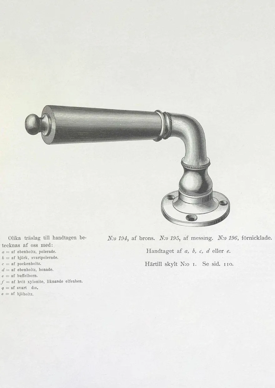Dörrhandtag - Næsman 195 nickel