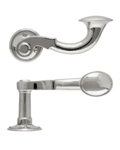 Dörrhandtag - Stort posthorn nickel