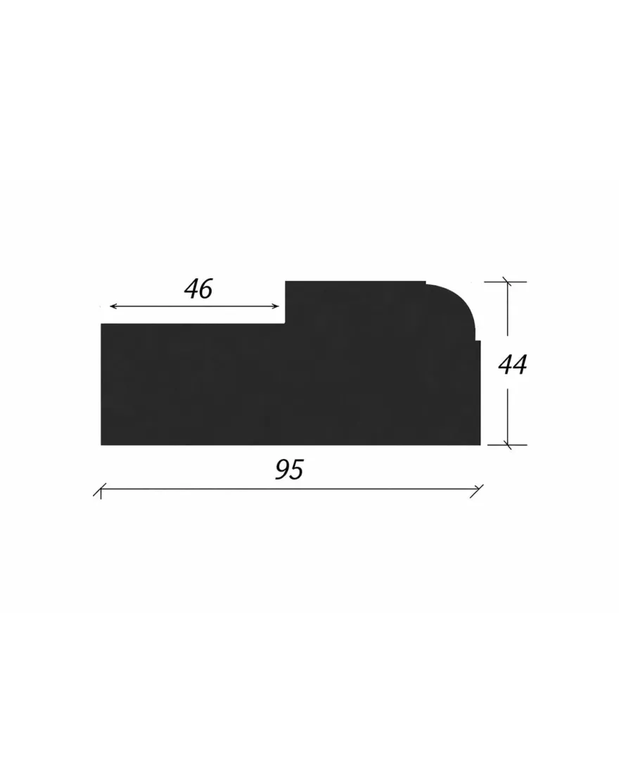 Dörrkarm Sekelskifte - Allmoge rundad 44x95 mm (hel längd 5,1 m)
