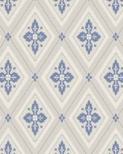 Duro Tapet - Astrid - Beige/Blå