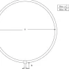 Duschdraperihållare - Rund 70 cm mässing