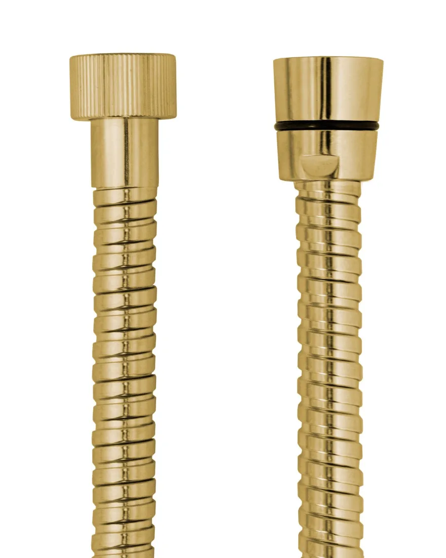 Duschslang guld 150 cm - Dubbellindad metall