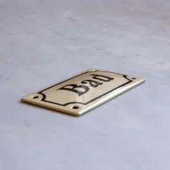 Emaljskylt - Bad vit/svart